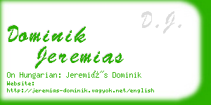 dominik jeremias business card